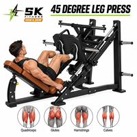 Machine de musculation à charge libre SK Commercial pour centre de fitness, presse à jambes à 45 degrés, vente en gros