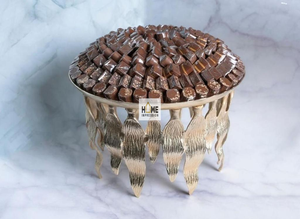 Bols à chocolat de luxe en aluminium décoratifs en grillage d'or poli caractéristique jetable à bas prix - Product Image 3