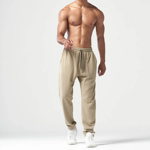 กางเกงวอร์มลำลองผู้ชาย มีกระเป๋าซิป ทรงเทเปอร์ สำหรับออกกำลังกาย กางเกงผ้าแคนวาสเอวกลาง เหมาะสำหรับวิ่งจ๊อกกิ้งและวิ่ง - Product Image 5
