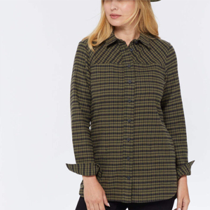 เสื้อเชิ้ตผ้าสักหลาดลำลองสำหรับผู้หญิงไซส์ใหญ่พิเศษติดกระดุมด้านหน้าโลโก้ผ้าฝ้าย100% อบอุ่นและทนทานสำหรับสวมใส่ทุกวันในฤดูใบไม้ร่วง - Product Image 4