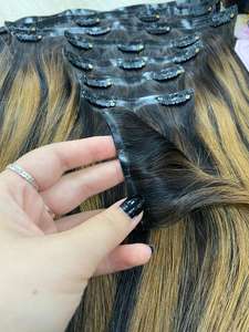 Clip sin costuras en proveedores de cabello virgen vietnamita crudo Cutícula vietnamita alineada Cabello humano crudo suave - Product Image 3