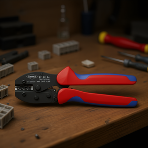 คีมย้ำสายไฟ Knipex PreciForce สำหรับขั้วต่อแบบเปิดไม่มีฉนวนเคลือบเงา ขนาดปลั๊ก 2.8+4.8 มม. - Product Image 3