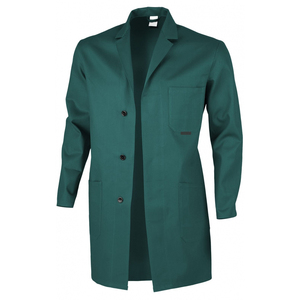 Bata de Laboratorio Unisex Verde de KATBROS INDUSTRY, Tela de Lona, Algodón/Poliéster, Uniforme de Hospital, Fusión sin Costuras para Uso Médico - Product Image 1