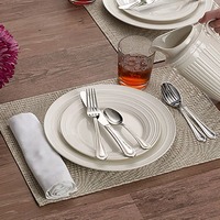 Juego de Cubiertos de Madera de Lujo, Diseño con Borde Perforado Ecológico, Resistente al Agua y al Aceite, Servicio para 12 Personas, Cubertería Elegante para Bodas