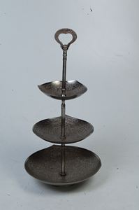 Supports à gâteaux multifonctionnels pour les fêtes de Noël et du Nouvel An, classiques, 3 étages, finition nickelée - Product Image 6