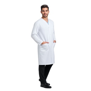 Bata de Laboratorio para Hombre, Marca Privada OEM, Uniforme Médico 100% Algodón, Bata de Doctor Blanca Resistente, Ropa de Trabajo para Hospital y Clínica, Personalizable - Product Image 3