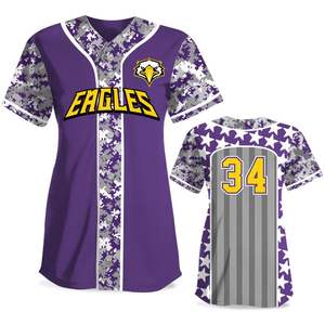 Uniformes de softbol sublimados directos de fábrica Camisetas y pantalones de lanzamiento rápido personalizados para mujeres sin pedido mínimo - Product Image 1