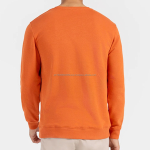 Venta al por mayor de sudaderas y sudaderas con capucha personalizadas de algodón con cuello redondo hombro caído ropa de calle Unisex sudaderas básicas de gran tamaño - Product Image 4