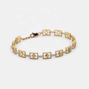 Custom 5mm Platinum Gold Plated Lab Grown Diamond <b>Bracelet</b> Women's Moissanite <b>Fine</b> Jewelry Manufactured Fashion <b>Charm</b> <b>Bracelets</b> - Product Image 4