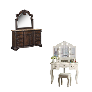 Simple Light Luxury Dormitorio Tocador Gabinete de almacenamiento Tocador Chica Mesa de maquillaje con espejo - Product Image 5