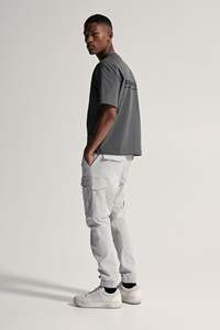 <b>Men's</b> High Quality 100% Cotton Slim Fit Cargo Joggers Elasticated Drawstring Waist Comfortable Casual Wholesale Factory Price - Product Image 4