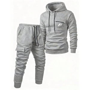 Conjunto de Sudadera con Capucha y Pantalones Deportivos de Felpa de Algodón Personalizados para Hombre, Fabricante de Chándales al por Mayor con Etiqueta Privada OEM, Proveedor de EE. UU. y Reino Unido - Product Image 1
