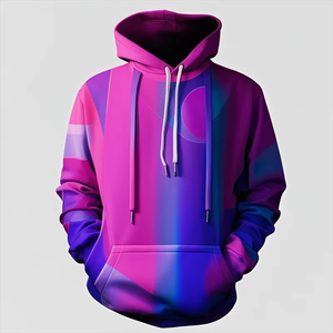 Nouvelle mode sweat à capuche imprimé 3D violet hommes Y2k vêtements femmes sweat décontracté enfants vêtements de sport amples automne rue Hip Hop vêtements - Product Image 5