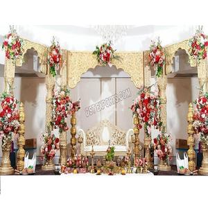 Scène ouverte de luxe de style moghol moderne pour mariage, fête, événement d'anniversaire de mariage, décoration de mariage indienne, États-Unis - Product Image 1