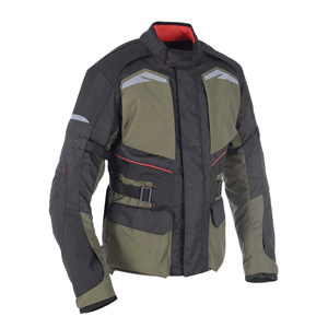 Veste textile moto vert homme avec protections blindées CE Veste textile moto imperméable/coupe-vent - Product Image 1