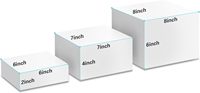 Présentoir alimentaire en acrylique transparent de qualité supérieure, 5 faces, carré, blanc, design moderne, taille personnalisable, pour buffet