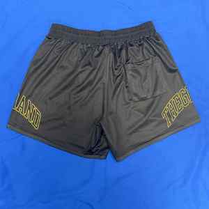 Pantalones cortos de malla gruesa con logotipo de bordado corto de marca personalizados de OSTROWEARS ENTERPRISES - Product Image 3