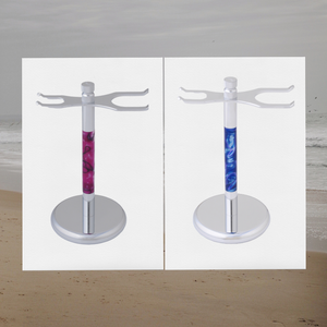 Soporte para Afeitado de Latón con Diseño de Remolinos Morados y Azules, de Alta Calidad, Duradero e Impermeable, para Guardar Maquinillas de Afeitar y Brochas - Product Image 6