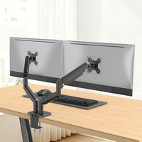 Support d'écran professionnel à rotation 360 degrés, bras double pour moniteur, réglable en hauteur avec ressort à gaz