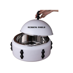 Marmite en bois avec couvercle à double paroi, forme ronde, design luxueux, casserole, vente chaude, nouveau réchaud alimentaire en métal - Product Image 3