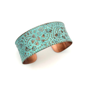 Hot Sale More American Made <b>Bracelet</b> Touchstone 2024 Hand Crafted Vintage Oxidized <b>COPPER</b> LEAF Cuff for Women Made - Product Image 1