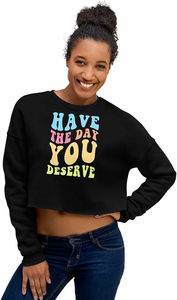 Ropa de mujer superventas, Top corto de manga larga de Color sólido, sudaderas personalizadas, sudaderas transpirables con cuello redondo para mujer - Product Image 5