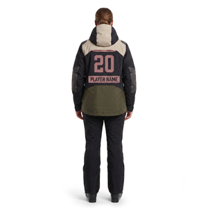 Veste de ski pour femme en nylon ripstop imperméable à 3 couches, imprimée sur mesure, pour l'entraînement alpin - Product Image 2