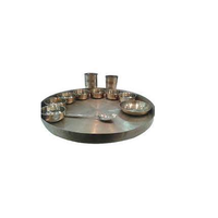 Hot Sale 5Pcs Royal Messing Dinner Set Vier krieg Pferde Teller Set Dinner Set und heißes Verkaufs produkt Natur handwerk