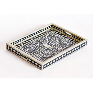 Plateau rond en nacre rectangulaire écologique personnalisé OEM Décoration de table Plats du Vietnam - Product Image 1