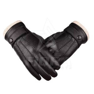 Guantes de Invierno para Hombre, Estilo Sencillo, Impermeables, Transpirables, de Piel de Oveja de Alta Calidad, al por Mayor - Product Image 3