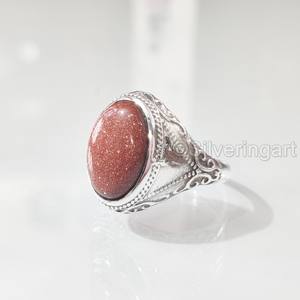 Bague pour homme en argent sterling 925, pierre de soleil naturelle, toutes tailles, style ottoman vintage, cadeau de Noël, bijoux pour grossistes - Product Image 3