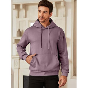 Parche bordado personalizado Sudadera con capucha para hombre Sudaderas con bolsillo de canguro suelto Manga larga 2024 Invierno con capucha para hombres - Product Image 2