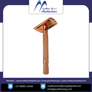 Maquinilla de afeitar de seguridad de lujo con hoja de metal ajustable ecológica de bajo MOQ de Madhav Metal para hombres disponible a precio de mercado - Product Image 2