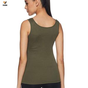 Camisetas sin mangas de ropa deportiva de lujo, camisetas sin mangas ajustadas lisas de algodón transpirables con estampado de logotipo personalizado para mujer al por mayor - Product Image 4