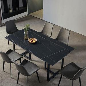 Wholesale <b>Black</b> Sintered Stone <b>Square</b> Restaurant <b>Table</b> Top Plain Edge Waterproof Scratch Resistant Outdoor Hotel Living Room - Product Image 2