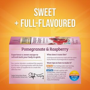 Twinings Pomegranate & Raspberry Herbal <b>Tea</b> Individually Wrapped Bags, 20 Count (Pack of 6) 120 Teabags - Product Image 6