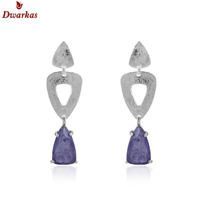 Hermoso diseño clásico 925 plata esterlina muy Perry cuarzo doblete piedra preciosa textura pendiente para damas y niñas - Product Image 2