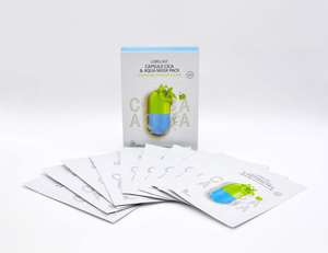 มาสก์แผ่นผิวหน้าสมุนไพร2X สำหรับผิวแพ้ง่ายกรดไฮยาลูโรนิกเพื่อผิวขาวกระจ่างใสวิตามินซีผ่อนคลาย - Product Image 1