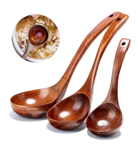 ช้อนซุปทำจากไม้แบบคลาสสิกอุปกรณ์เสริมสำหรับปาร์ตี้งานแต่งงานช้อนซุปดูดีมีดีไซน์ที่ดี - Product Image 5