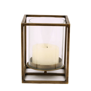 Bougeoirs en bois naturel et en verre - Product Image 2