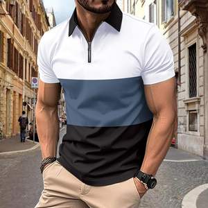 Sudadera tamaño EE. UU. logotipo personalizado algodón poliéster Fitness Polo cuello Golf camisa hombres entrenamiento Deporte Camiseta - Product Image 2