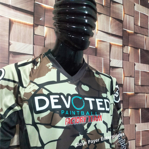 Top Grade Customized Fully Sublimation Paintball Jersey Premium Paintballs Close Player Custom Padded <b>Mesh</b> 100% Cotton Custom - Product Image 2