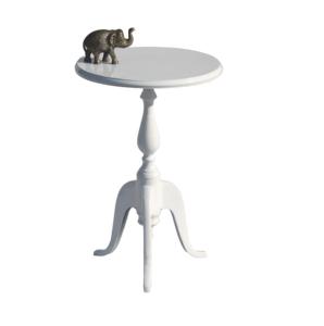 Mobilier de salon personnalisé Table ronde avec revêtement en poudre crémeux Table d'appoint décorative - Product Image 6