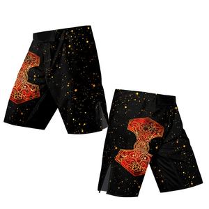 ผู้จัดจำหน่ายชุดศิลปะการต่อสู้ รับสั่งทำชุดออกกำลังกายแบบซับลิเมชั่นพิมพ์ลาย ชุดฝึกซ้อมสำหรับสโมสร กางเกงออกกำลังกาย MMA มวยไทย ผ้าสเตรช 100% - Product Image 6