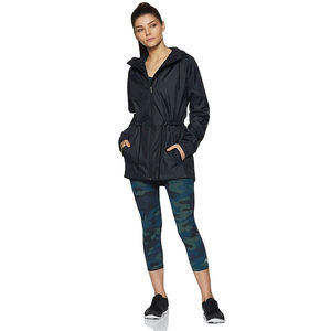 Veste coupe-vent pour femme élégante à imprimé et à capuche, style streetwear, doublure en polyester, fermeture éclair intégrale, respirante, séchage rapide, caractéristiques OEM - Product Image 5