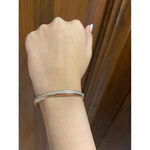 1.50 Ct Round Cut Moissanite <b>Bangle</b> <b>Bracelet</b> for Women in Yellow Gold - Product Image 4