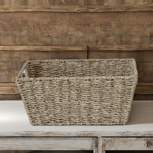 Cesta de Almacenamiento Rectangular de Lujo Ecológica de Pasto Marino para la Organización del Baño - Product Image 5