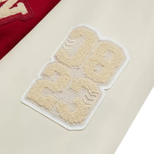 Handmade Varsity <b>Letterman</b> Baseball OVO Collegiate Red Varsity <b>Jacket</b> With Leather Sleeves Varsity <b>Jacket</b> for Men's & Women's - Product Image 3