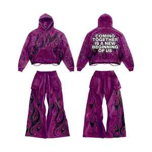 Trajes Deportivos Casuales de Invierno para Hombre de Primera Calidad, Más Vendidos, Ecológicos, de Color Sólido, 100% Algodón, Transpirables, Cómodos y de Secado Rápido - Product Image 1