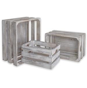 Wood Nesting <b>Storage</b> <b>Crates</b> with Handles Decorative Farmhouse Wooden <b>Crates</b> <b>Storage</b> Containers Rustic Handmade Natural Solid - Product Image 1